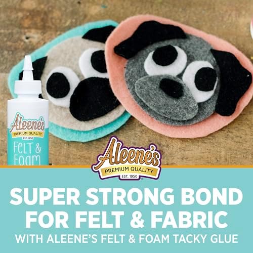 Aleene's Felt and Foam Glue, Strong Bond Tacky Glue, Felt and Fabric, 4 lf oz