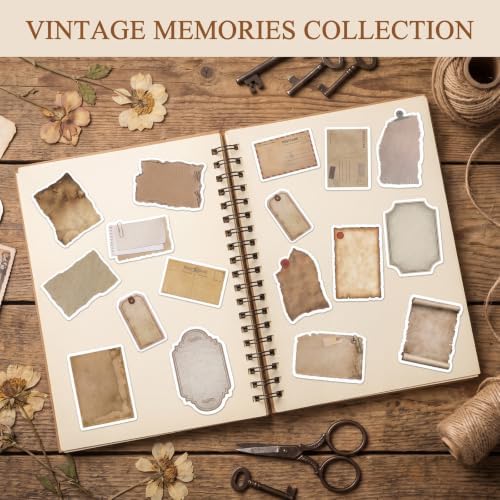 80pcs Vintage Scrapbook Stickers Scrapbook Paper Stickers Supplies