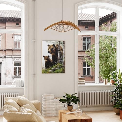 xcemhil Bear Paint by Numbers Kit for Adults Beginner, Bear Paint by Numbers for Adult, Acrylic Paint by Number Kits Suitable for Home Wall Art Decor Gifts 16x20 Inch