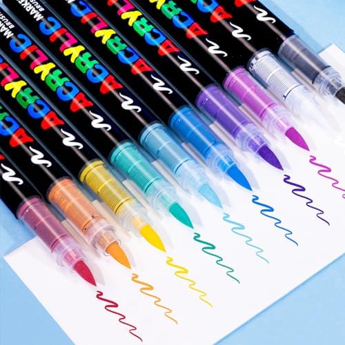 Guangna 120 Colors acrylic paint markers for stones, fabric, wood, and more