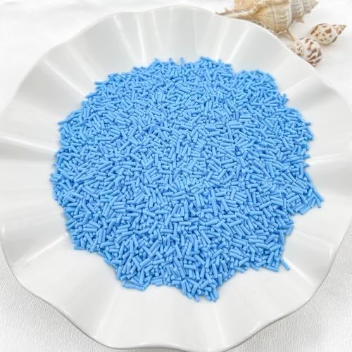 150g Fake Sprinkles Resin Sprinkles Clay Sprinkles Fake Candy Sprinkles Polymer Sprinkles Polymer Clay Slices for Resin Nail Slime Scrapbook DIY Art Crafts Making(231-blue)