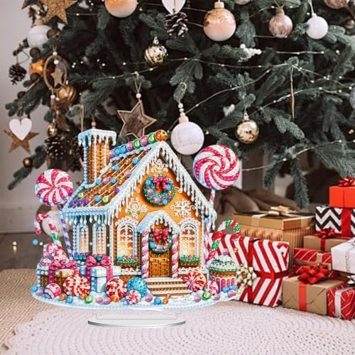 VeGuude Christmas Diamond Art Kits for Adults,DIY Acrylic Art Desktop Decor