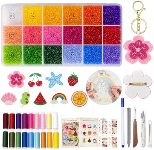 LYDZTION 11600Pcs Bead Embroidery Kit for Beginners DIY Craft with Tools