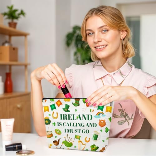Ireland Gifts Makeup Bag for Women, City Themed Organizer