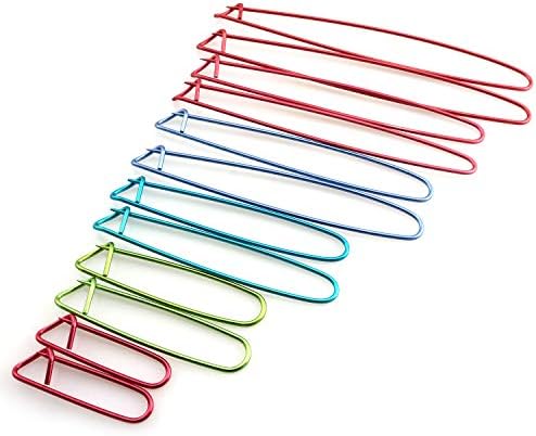 Tegg Knitting Stitch Holder 12PCS 6Size Colour Aluminum Crochet Notions Yarn Stitch Holders