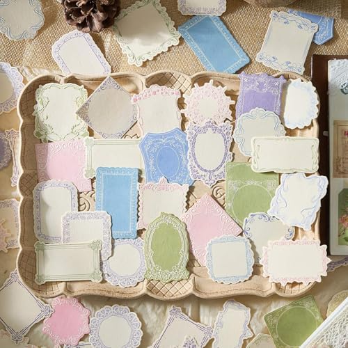 120Pcs Vintage Scrapbook Supplies Embossed Papers,Junk Journal Supply