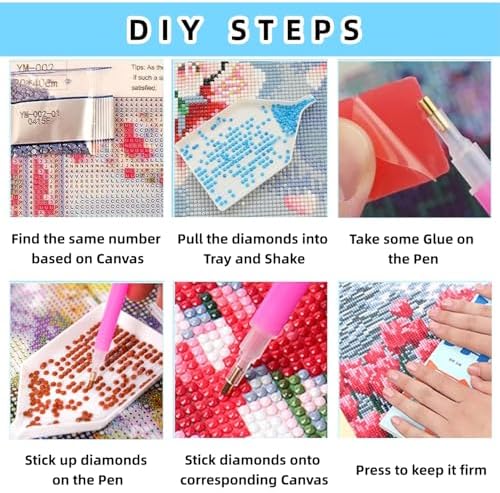 Diamond Art Kits for Adults, Purple Flower 5D Diamond Painting for Adults