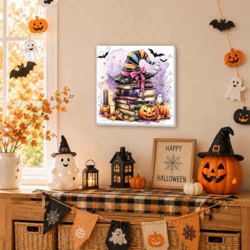 bleihum Halloween Paint by Numbers Kit for Adults with Frame Easel