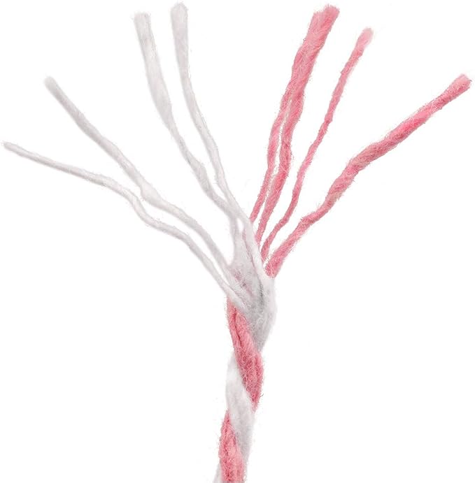 jijAcraft Pink and White Twine String, 328 Feet Christmas Bakers Twine String, 2MM Heavy Duty Packing String for DIY Crafts, Christmas Decoration, Gift Wrapping, Craft Wrapping (Pack of 2)