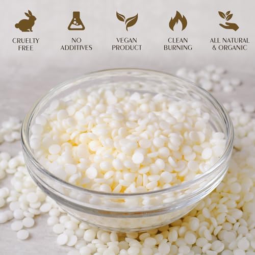 Soy Wax, Waxcanpy Natural Soy Wax for Candle Making, Organic Candle Wax from Farm, No Additives, Harmless and Pure (10lb)