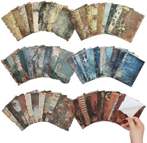 Dizdkizd 60 Sheets Vintage Scrapbook Paper Junk Journal Sticker Set