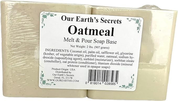 Our Earth's Secrets - Oatmeal 2 Lbs Melt and Pour Soap Base