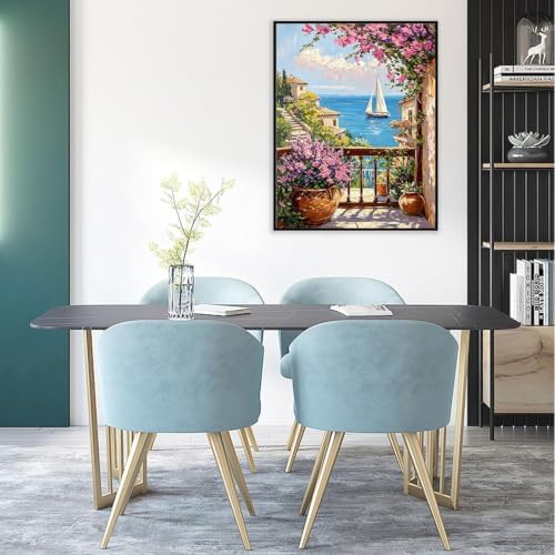 Yixzoxa Paint by Numbers Kit for Adults, DIY Oil Painting Canvas 16x20inch