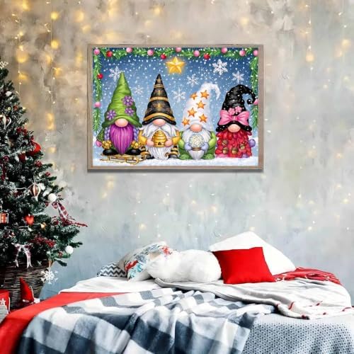 TOPCLTV Gnomes Diamond Art Kits for Adults, Christmas Diamond Painting