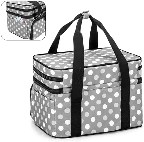 BAFASO Double Layer Sewing Accessories Organizer, Polka Dots