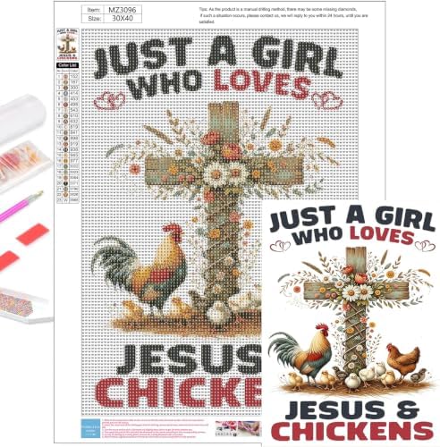 Axquilon Cross Diamond Art Kits for Adults 12x16 inch