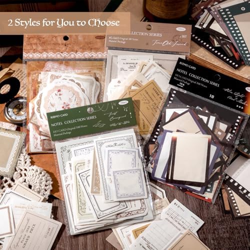 200Pcs Vintage Memo Material Pack Memo Collection (SetA)