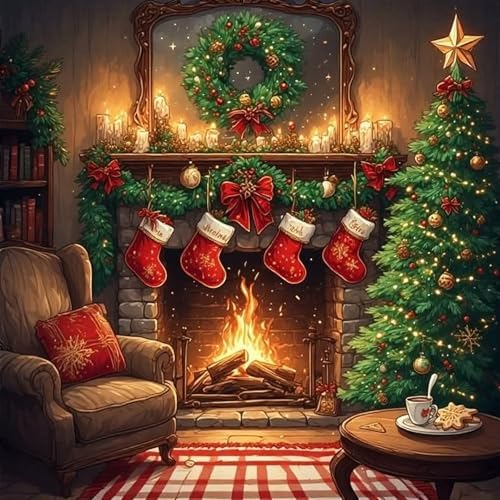 ijbnhd Christmas Diamond Art Kits for Adults 14X14inch
