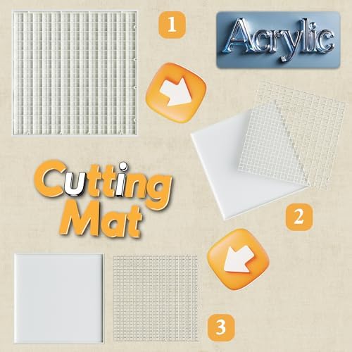 12"x12" Stained Glass Cutting Mat, Stain Grid Board-Acrylic