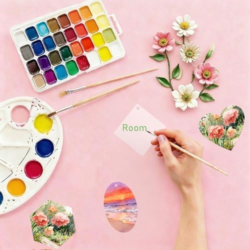 120Pcs Acrylic Keychain Blanks, BetterJonny 40Pcs Square Key Tags with Key Chain Rings and Open Rings Unfinished Clear Ornament for DIY Crafting & Vinyl Projects