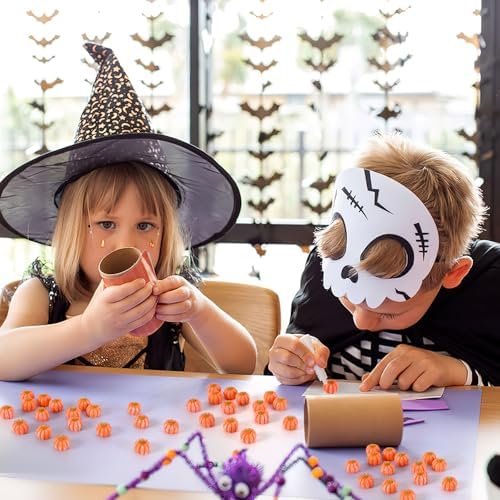 JUNEBRUSHS 50 Pcs Mini Pumpkins Fake Pumpkins Artificial Pumpkins Thanksgiving Ornaments for Vase Filler DIY Crafts Fall Halloween Party Supplies Home Table Decorations