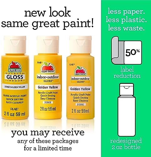 Apple Barrel Acrylic Paint in Assorted Colors (2 Ounce), 20621 Gloss White- (Pack of 3)