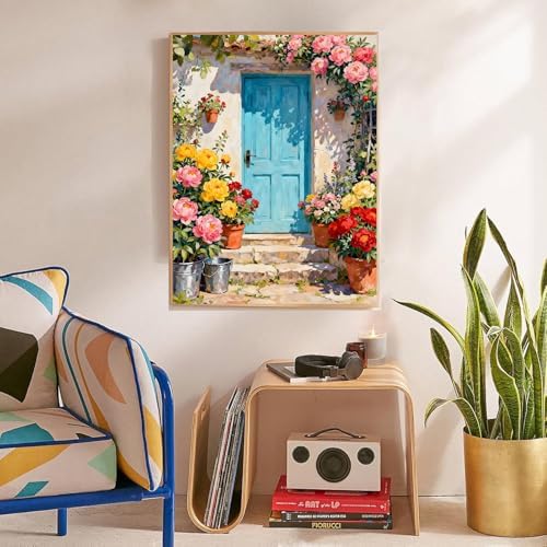 EIBEILI Adult Diamond Art Set, WallFlower Diamond Painting Kit, 5D Diamond Art Kit DIY Diamond Dot Gemstone Artist Home Wall Decor,12x16 inch