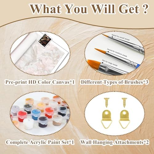 Paint by Numbers Kit for Adults Books, Paint by Number for Adults 16x20 in