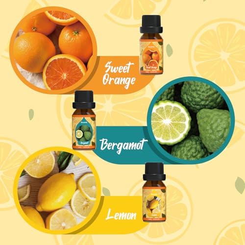 SALKING Citrus Burst Essential Oil Set, Premium Fragrance Oil for Diffuser