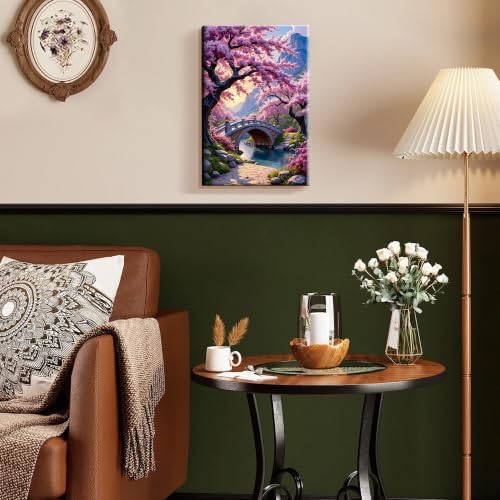 JOOZ Sakura Diamond Painting Kits for Adults with Frame, 8x12 Inch