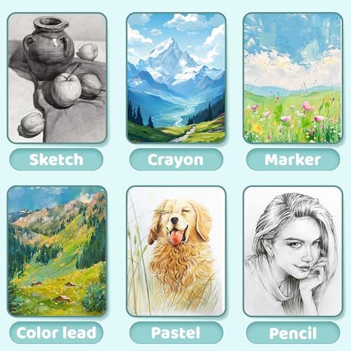 FLYING EAGLE Sketch Book, Square Hardcover Sketchbook for Kids, 8 x8, Blue