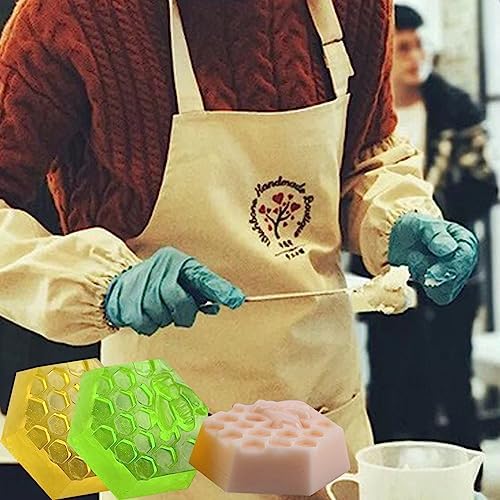 Honeycomb Silicone Molds, 2 Pack Honeycomb Soap Mold 12 Cavity | Hexagon Bee Honeycomb Molds for Homemade Soap Lotion Bar Wax Melt Beeswax Candle, Non-stick Baking Mold for Muffin Chocolate