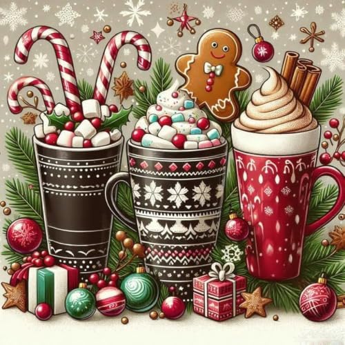 BAWKENTON Santa Claus Diamond Art Kits for Adults, DIY Christmas Wall Decor