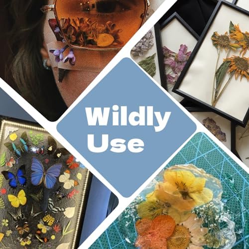 Pressed Flowers112 Pcs, Dried Pressed Flowers with 10Butterfly Stickers