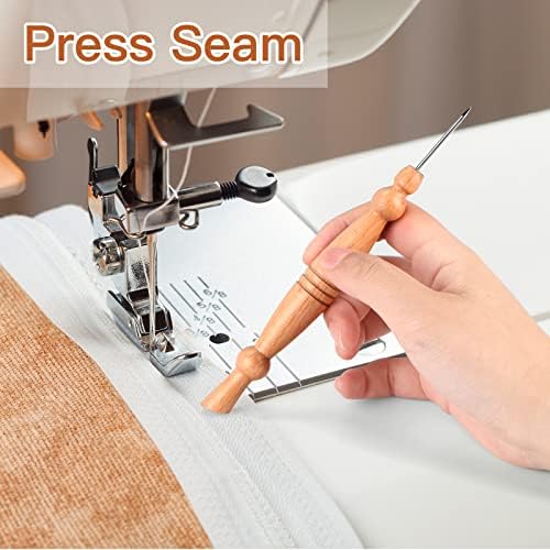 Stiletto & Pressing Tool, Precision Stiletto Handy for Getting Seams to Lay Correctly, Stiletto Quilting/Sewing Tool, Awl Tool for Sewing, Leather Hole Punch