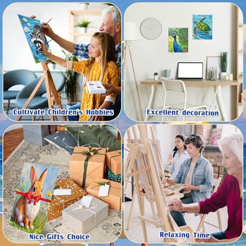 Tinlade 12 Pcs Pre Drawn Canvas for Painting Stretched,Animal Style
