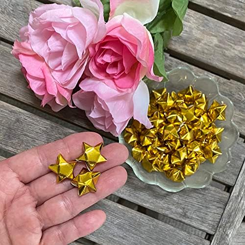 500-Strips Gold Foil Paper Strips for Making Origami Stars, Lucky Stars, Puff Stars. Reflective Mirror Shiny Paper Strips, 0.5 x 11 inch. (Gold Foil, 500)