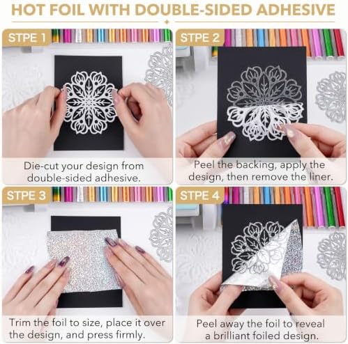 CYFUN DESIGN 5.9inx4.26ft 12Pcs Heat Activated Foil, Hot Stamping Foil Roll