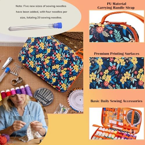 Bobode Travel Basic Cute Sewing Kit with 140PCS Sewing Accessories
