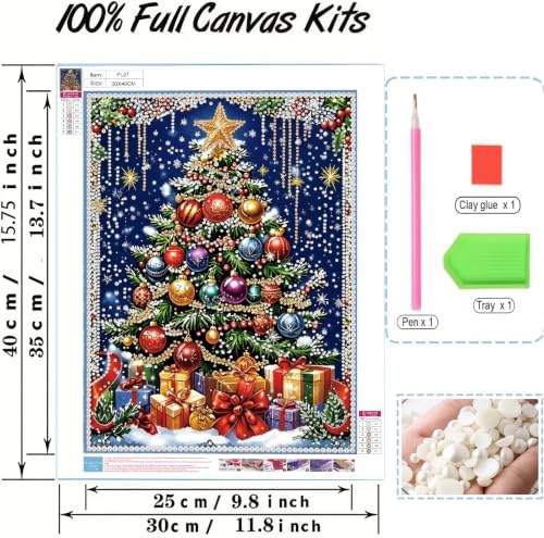 Pearl Christmas Tree Diamond Painting Kits for Adults,5D Diamond Art