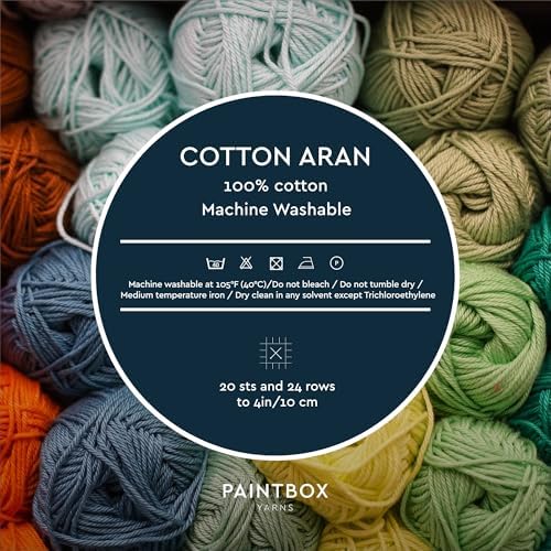 Paintbox Yarns 100% Cotton Aran Yarn 1.76oz / 50g, 93yds / 85m