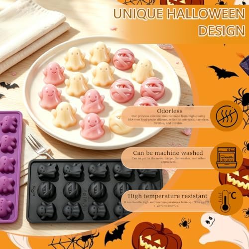 Halloween Silicone Molds, Ghost Silicone Molds (2PCS)