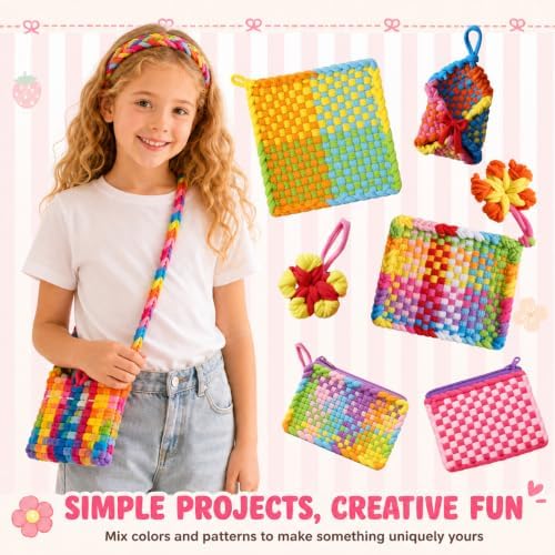 1000 Pcs Potholder Loops, Weaving Loom Refill Loops for 7" Loom