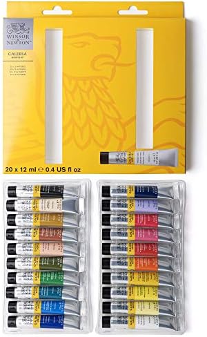 Winsor & Newton Galeria Acrylic Paint, 20 x 12ml (0.4--oz) Tube Paint Set