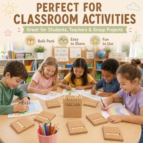 gisgfim 24 Packs Mini Colored Pencils Bulk for Kids 3.5'' Short Colored Pencil in Box Pre-sharpened Drawing Pencil 12 Color Mini Pencils for Student Teacher Classroom Easter Gift Painting Party Favor