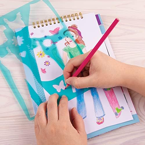 Make It Real - Fashion Design Sketchbook: Blooming Vibes - Kids Fashion Design Kit - Coloring Book for Girls 6-14