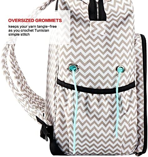 HOMEST Crochet Bag Organizer for Yarn Storage, Knitting Bag and Accessories