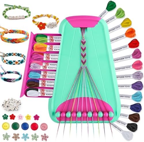 Maynacs Friendship Bracelet Making Kit for Girls 8-12, 28 Pre-Cut Threads