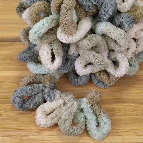 JubileeYarn Fun Finger Loops Yarn - 100g/Skein Jumbo Polyester - Selene - 3 Skeins