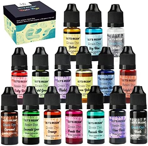 LET'S RESIN 16 Color Concentrated Resin Dye for Epoxy Resin & UV Resin